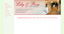 Desktop Screenshot of lilyandrose.co.uk